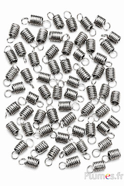 Molle metalliche - lung. 10 mm - argento nero